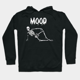 Lounging Funny Mood Skeleton Funny Goth Halloween Hoodie